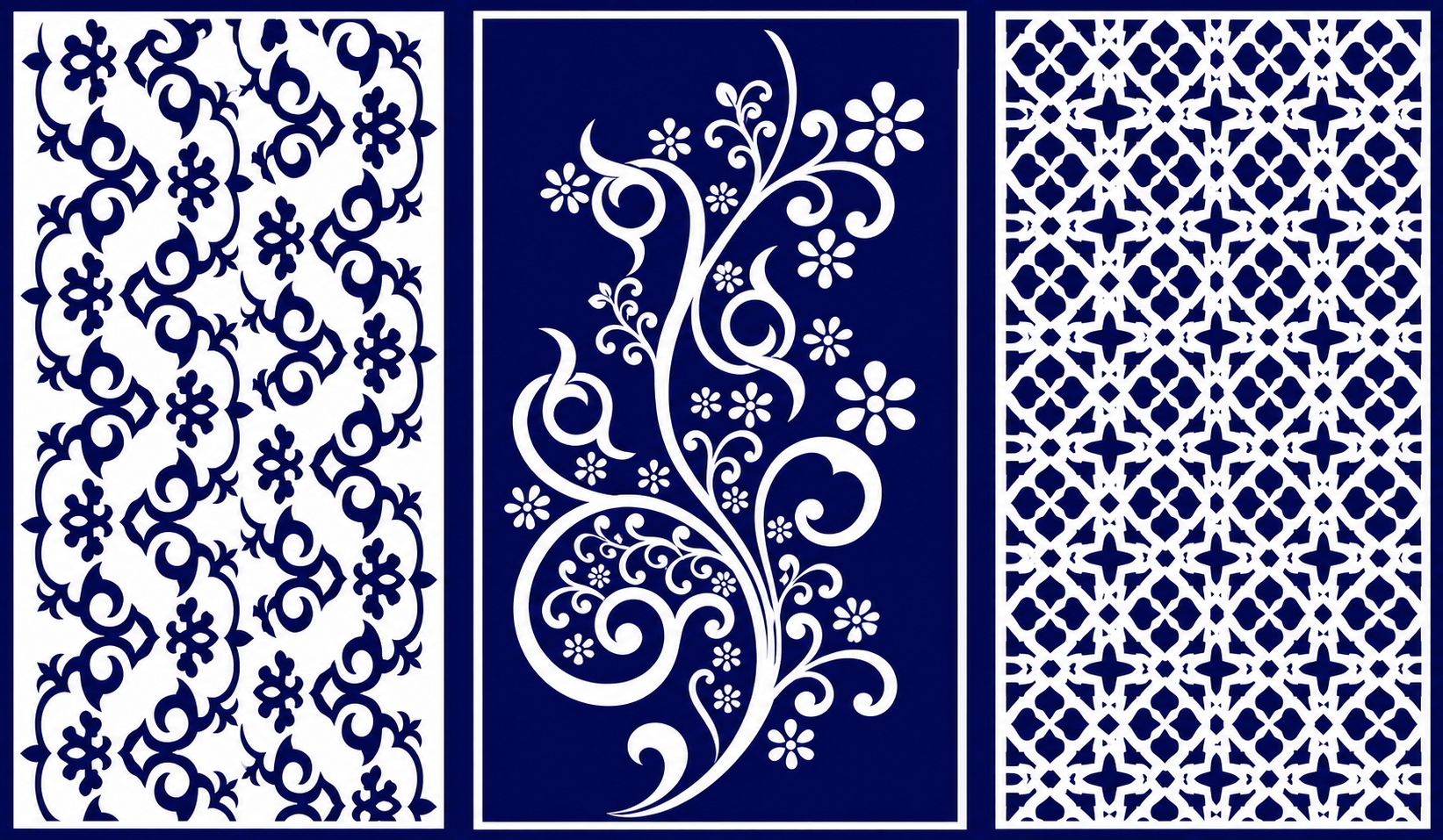 Floral Vine CNC Jaali Panel Design