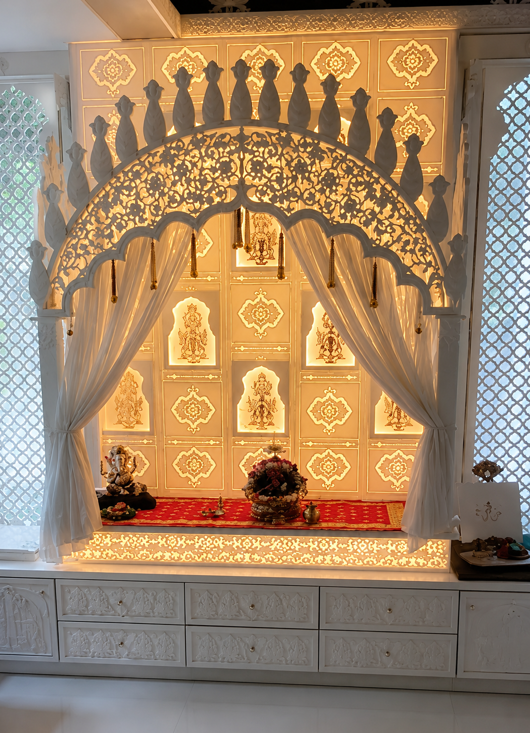 Royal Temple CNC Arch Mandir Design