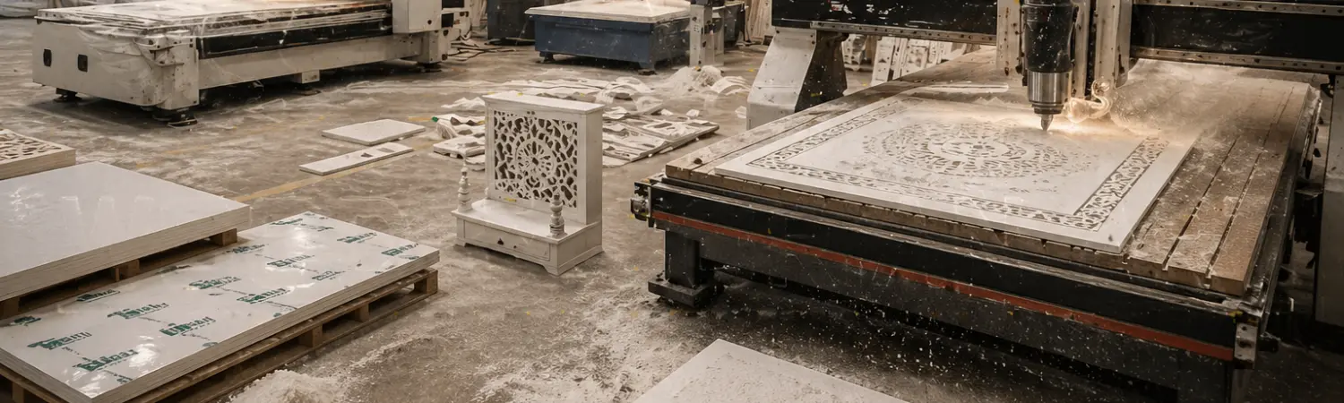 Corian Mandir Manufacturing