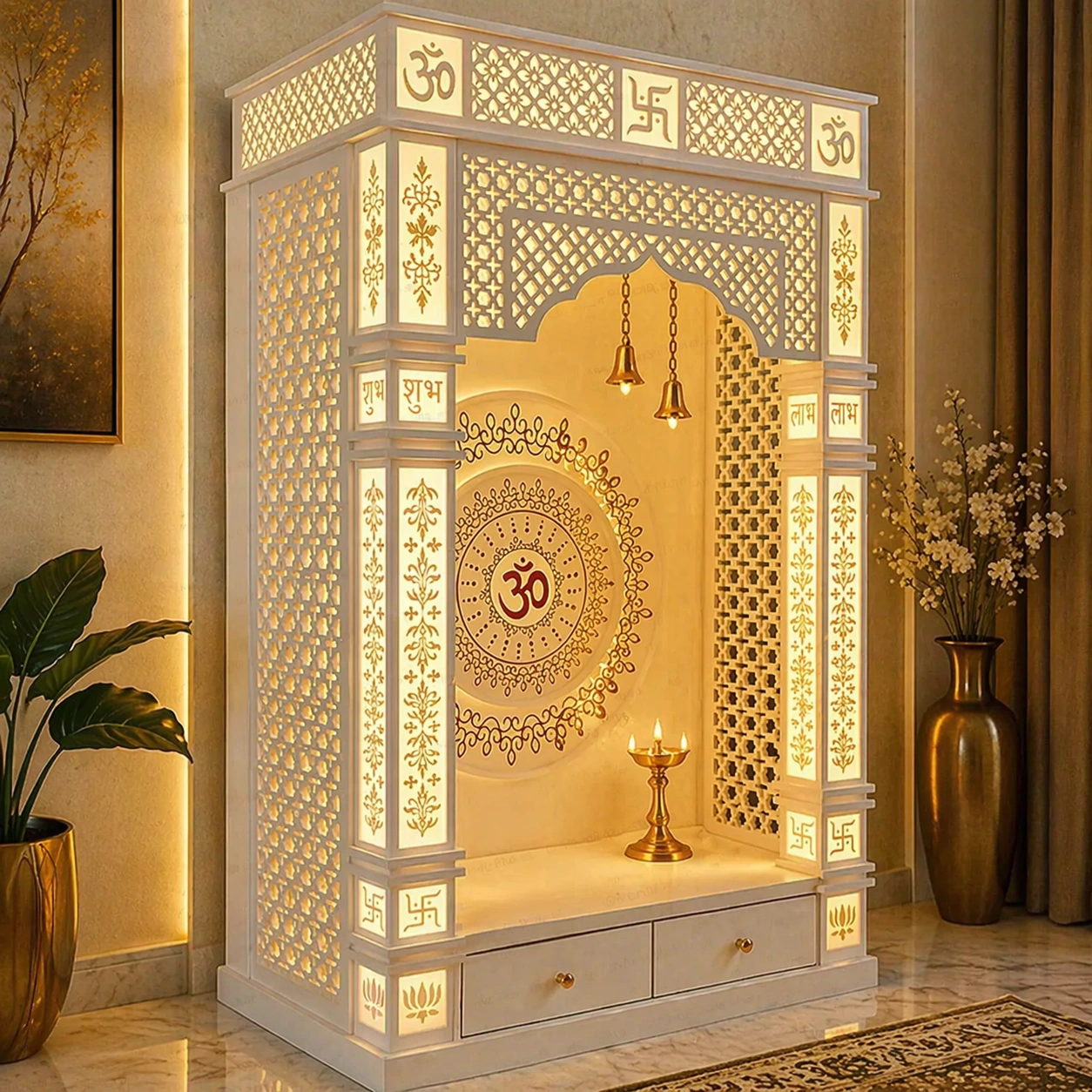 6 Feet Corian Temple Design