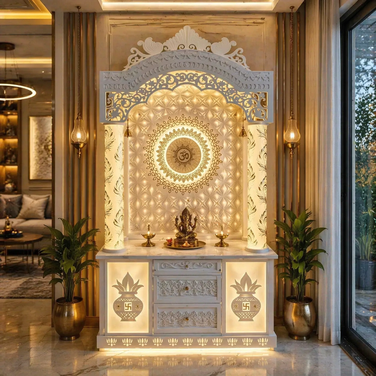 Corian Mandir Design