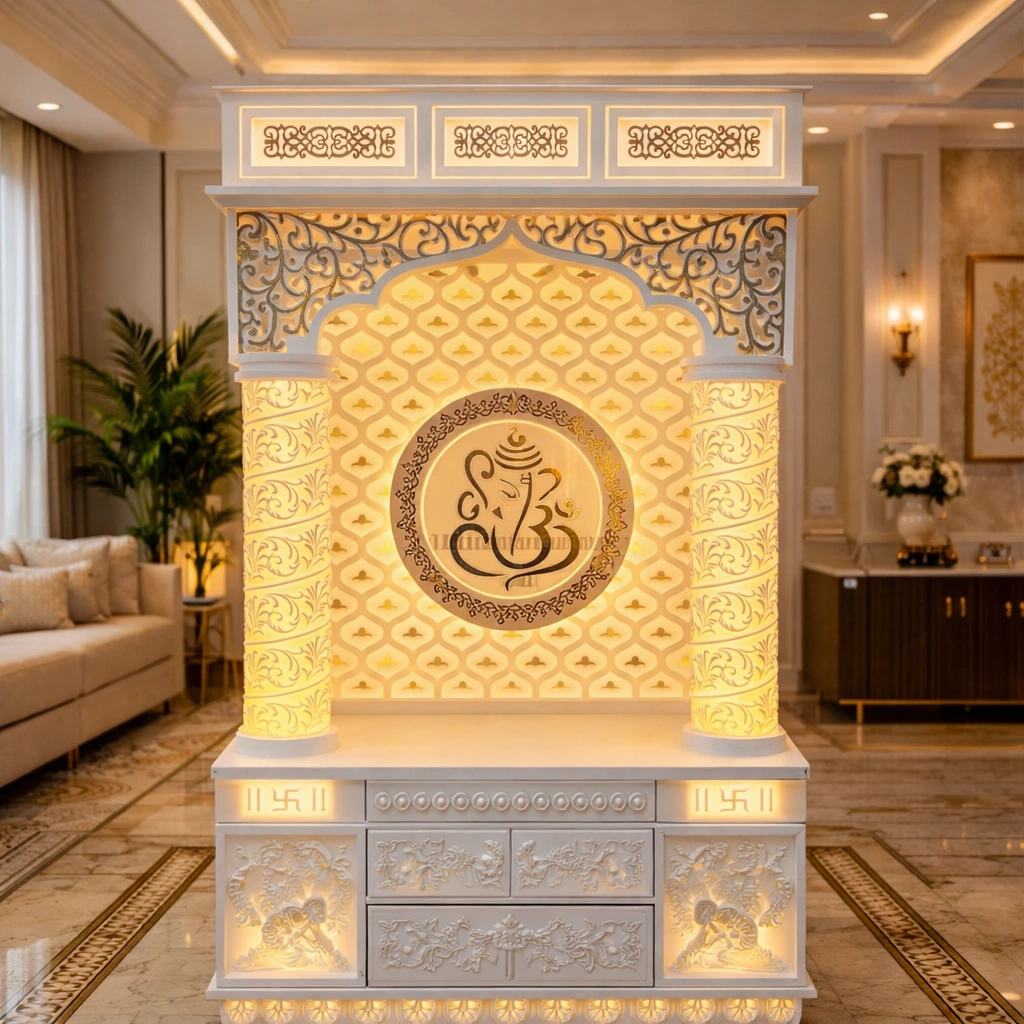 Ganesh Ji Corian Mandir Design